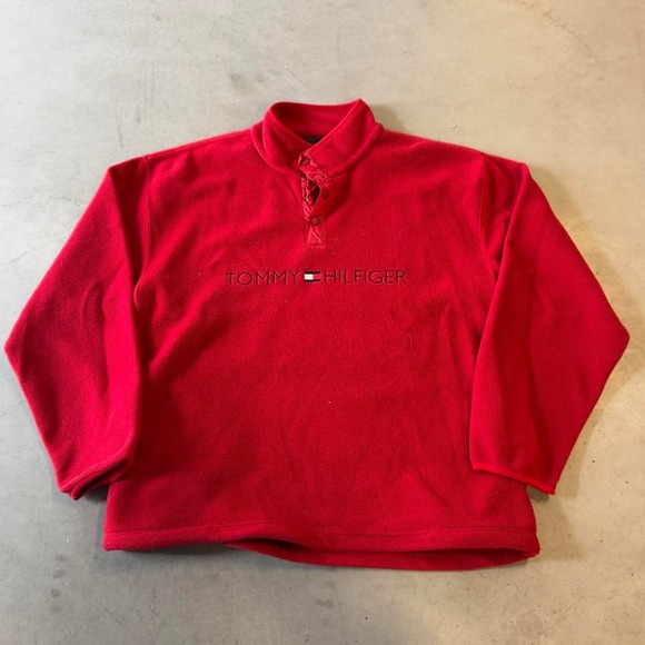 Other - Vintage red Tommy Hilfiger Synchilla outdoor hiking style snap fleece